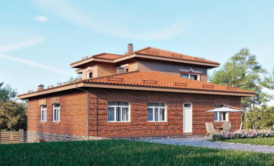 380-002-Л Проект трехэтажного дома, гараж, красивый домик из кирпича Нижний Тагил | Проекты домов от House Expert