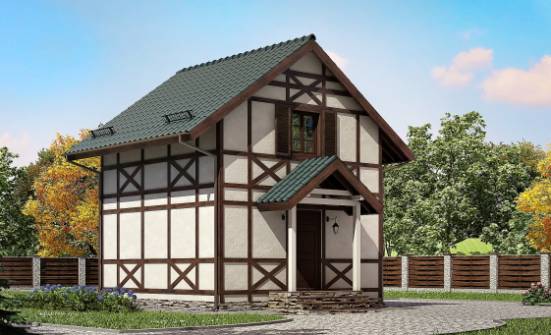 060-002-П Проект двухэтажного дома с мансардным этажом, компактный домик из дерева Нижний Тагил | Проекты домов от House Expert