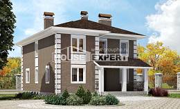 185-002-П Проект двухэтажного дома, небольшой дом из газосиликатных блоков Нижний Тагил, House Expert