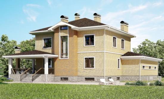 350-002-Л Проект трехэтажного дома, гараж, уютный дом из кирпича, Нижний Тагил
