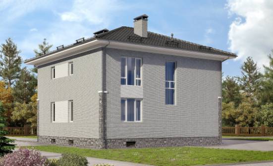 275-004-П Проект трехэтажного дома, гараж, классический домик из кирпича, Нижний Тагил