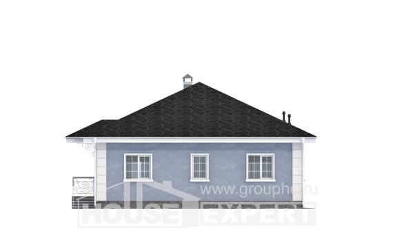 100-001-П Проект одноэтажного дома, небольшой коттедж из твинблока, Нижний Тагил