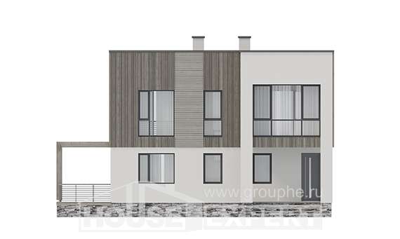 150-017-П Проект двухэтажного дома, простой домик из арболита, Нижний Тагил