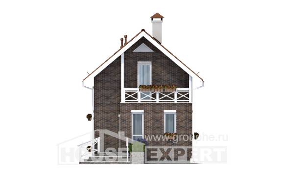 045-001-Л Проект двухэтажного дома с мансардой, уютный дом из арболита Нижний Тагил, House Expert