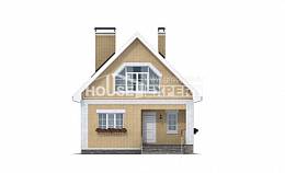 130-004-П Проект двухэтажного дома с мансардой, уютный домик из керамзитобетонных блоков Нижний Тагил, House Expert