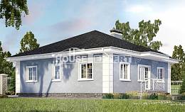 100-001-П Проект одноэтажного дома, красивый домик из бризолита, Нижний Тагил