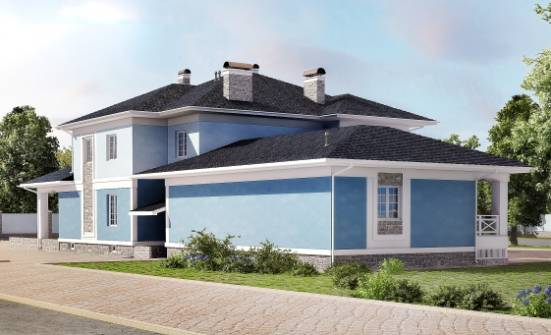 620-001-П Проект трехэтажного дома и гаражом, просторный домик из блока Нижний Тагил | Проекты домов от House Expert