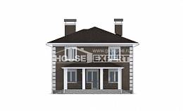 185-002-П Проект двухэтажного дома, скромный коттедж из бризолита Нижний Тагил, House Expert