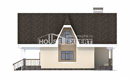 125-001-Л Проект двухэтажного дома мансардный этаж, классический коттедж из теплоблока Нижний Тагил, House Expert