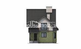 120-003-П Проект двухэтажного дома с мансардным этажом, недорогой загородный дом из газосиликатных блоков Нижний Тагил, House Expert