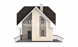 125-001-Л Проект двухэтажного дома с мансардой, уютный домик из керамзитобетонных блоков Нижний Тагил, House Expert