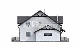 290-003-П Проект двухэтажного дома с мансардным этажом, уютный коттедж из блока Нижний Тагил, House Expert
