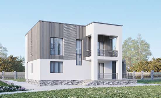 150-017-П Проект двухэтажного дома, небольшой коттедж из блока Нижний Тагил | Проекты домов от House Expert