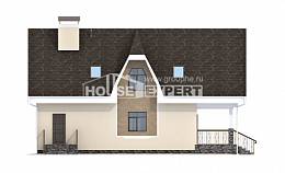 125-001-Л Проект двухэтажного дома с мансардой, доступный домик из поризованных блоков Нижний Тагил, House Expert