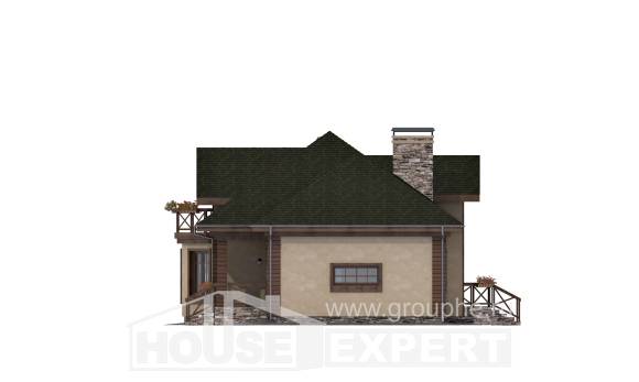 180-010-П Проект двухэтажного дома мансардой, гараж, красивый домик из твинблока Нижний Тагил, House Expert