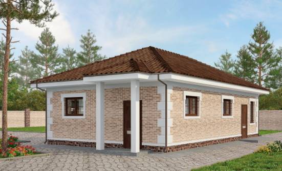 070-005-П Проект гаража из кирпича Нижний Тагил | Проекты одноэтажных домов от House Expert