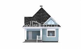 110-001-Л Проект двухэтажного дома с мансардой, небольшой домик из газосиликатных блоков Нижний Тагил, House Expert