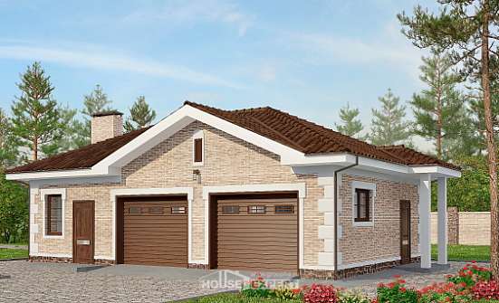 070-005-П Проект гаража из кирпича Нижний Тагил | Проекты домов от House Expert