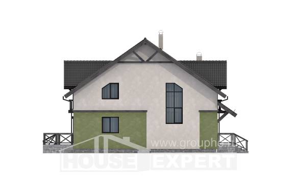 120-003-П Проект двухэтажного дома с мансардой, уютный домик из теплоблока Нижний Тагил, House Expert