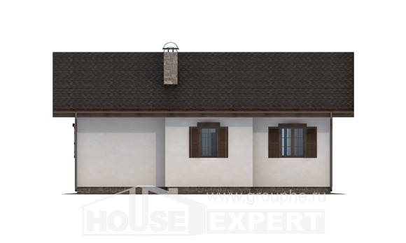 090-002-П Проект одноэтажного дома, уютный загородный дом из кирпича, Нижний Тагил