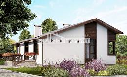 110-003-П Проект одноэтажного дома, доступный домик из теплоблока Нижний Тагил, House Expert