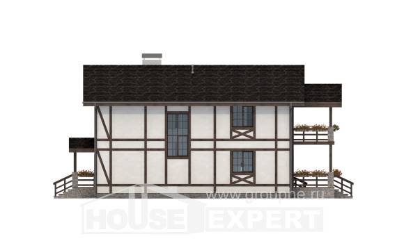 250-002-Л Проект двухэтажного дома с мансардой, гараж, уютный домик из кирпича Нижний Тагил, House Expert