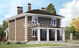 185-002-П Проект двухэтажного дома, классический коттедж из поризованных блоков Нижний Тагил, House Expert