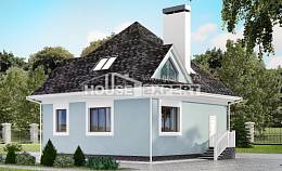 110-001-Л Проект двухэтажного дома мансардный этаж, простой загородный дом из керамзитобетонных блоков Нижний Тагил, House Expert