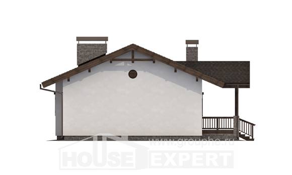 090-002-П Проект одноэтажного дома, недорогой домик из кирпича, Нижний Тагил