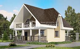 125-001-Л Проект двухэтажного дома с мансардой, классический дом из твинблока Нижний Тагил, House Expert