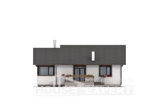 110-003-П Проект одноэтажного дома, красивый дом из керамзитобетонных блоков, Нижний Тагил