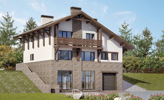 305-002-П Проект трехэтажного дома мансардный этаж, красивый загородный дом из кирпича Нижний Тагил | Проекты домов от House Expert