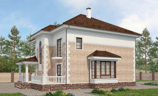 220-008-П Проект двухэтажного дома, средний домик из кирпича Нижний Тагил | Проекты домов от House Expert