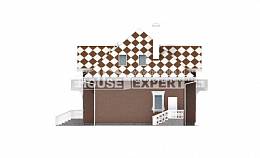 155-003-Л Проект двухэтажного дома с мансардным этажом, гараж, уютный коттедж из пеноблока Нижний Тагил, House Expert