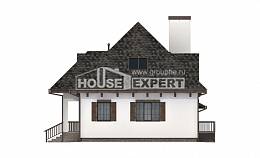 110-002-Л Проект двухэтажного дома с мансардным этажом и гаражом, бюджетный коттедж из газобетона Нижний Тагил, House Expert