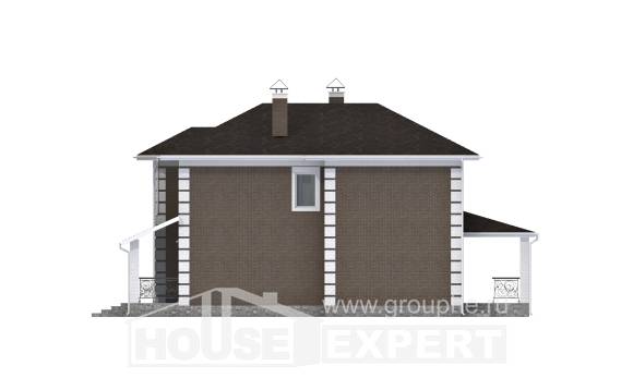 185-002-П Проект двухэтажного дома, скромный домик из арболита Нижний Тагил, House Expert