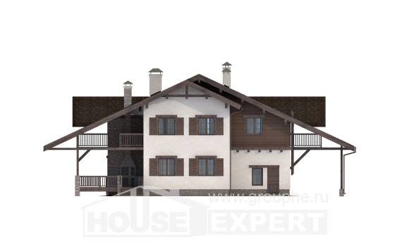 270-001-Л Проект двухэтажного дома с мансардным этажом, гараж, красивый загородный дом из кирпича, Нижний Тагил
