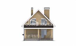 130-004-П Проект двухэтажного дома с мансардой, небольшой домик из газосиликатных блоков Нижний Тагил, House Expert