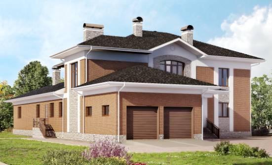 520-002-Л Проект трехэтажного дома и гаражом, современный домик из блока, Нижний Тагил