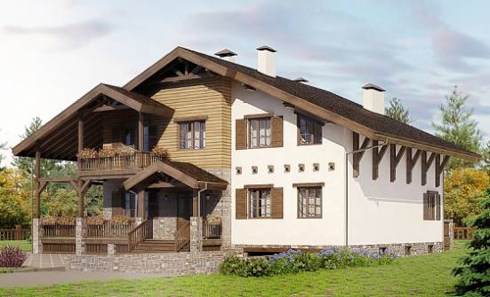 400-004-П Проект трехэтажного дома мансардой, гараж, уютный домик из кирпича Нижний Тагил | Проекты домов от House Expert