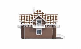 155-003-Л Проект двухэтажного дома мансардой, гараж, доступный домик из блока Нижний Тагил, House Expert