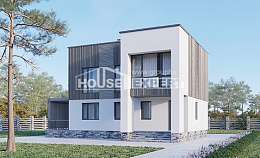 150-017-П Проект двухэтажного дома, небольшой загородный дом из газосиликатных блоков, Нижний Тагил