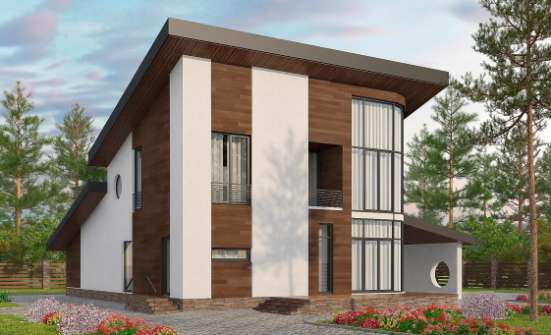 230-001-П Проект двухэтажного дома мансардой, просторный домик из кирпича, Нижний Тагил